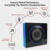 imageRockville RW8CA 600W Low Profile UnderSeat Active Car Subwoofer 2 Ohm Deep Bass Slim Design Easy Install Perfect for Car Audio Enthusiasts8 Inch