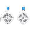 imageRockville RWB65B 500W 65quot Marine Wakeboard Tower Speakers 4 Ohm Waterproof Durable Mounting HighFidelity Sound Perfect for Boats Jeeps ATVsWhite