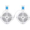 imageRockville RWB80B Pair 8quot 2Way Marine Wakeboard Tower Speakers 600W Peak400W RMS 4 Ohm Waterproof HighFidelity Sound for Boat Jeep and ATVsWhite