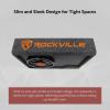 imageRockville RWS10CA 1000W 10quot Amplified Car Subwoofer Enclosure 4Ohm Slim Design BuiltIn Amplifier Remote Bass Control for Cars and Trucks