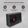 imageRockville RWS10CA 1000W 10quot Amplified Car Subwoofer Enclosure 4Ohm Slim Design BuiltIn Amplifier Remote Bass Control for Cars and Trucks