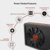 imageRockville RWS12CA 1200W 12quot Amplified Powered Car Subwoofer Enclosure 4 Ohm Slim Design Builtin Amplifier Remote Bass Control for Cars Trucks ampamp SUVs