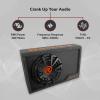 imageRockville RWS12CA 1200W 12quot Amplified Powered Car Subwoofer Enclosure 4 Ohm Slim Design Builtin Amplifier Remote Bass Control for Cars Trucks ampamp SUVs