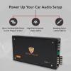 imageRockville RXDF30 2400W 4Channel 2Ohm Micro Car Amplifier DynoCertified MOSFET Adjustable Crossover WaterResistant Perfect for Car Audio