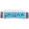 imageRockville RXMF3 1600W Peak260W RMS 4Channel Class AB Marine Amplifier with PA Microphone Waterproof Conformal Coating Smart Auto TurnOn for Boats
