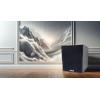 imageRockville Rock Shaker 10 Wood 10quot Subwoofer 600W Peak300W RMS Powered Home Theater Sub Deep Bass MDF Cabinet Adjustable Controls for Movies and MusicDark Wood