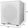 imageRockville Rock Shaker 10 Wood 10quot Subwoofer 600W Peak300W RMS Powered Home Theater Sub Deep Bass MDF Cabinet Adjustable Controls for Movies and MusicWhite