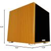 imageRockville Rock Shaker 10 Wood 10quot Subwoofer 600W Peak300W RMS Powered Home Theater Sub Deep Bass MDF Cabinet Adjustable Controls for Movies and MusicClassic Wood