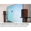 imageRockville RockShelf 54C V2 360W Wood 525quot Bookshelf Speakers4 Ohm Audiophile Woofer Silk Tweeter WallMountable for Home Theater and Music EnthusiastsDark Wood