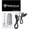 imageRockville RockShip 50W Portable Bluetooth Speaker LED Lights FM Radio USBAUXSD IPX4 WaterResistant 3600mAh Battery for Outdoor Parties and Travel