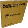 imageRockville TopBottom White Totem Plates for RTP33TV Steel Construction NonSlip EVA Pads Easy Install for DJs and Event LightingBlack