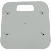 imageRockville TopBottom White Totem Plates for RTP33TV Steel Construction NonSlip EVA Pads Easy Install for DJs and Event LightingWhite