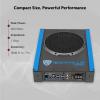 imageRockville USS8 8quot 600W Slim UnderSeat Active CarTruck Subwoofer 150W RMS Builtin Amp 3 Ohm CEA2006 Compliant Bass Knob for Tight Spaces