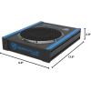 imageRockville USS8 8quot 600W Slim UnderSeat Active CarTruck Subwoofer 150W RMS Builtin Amp 3 Ohm CEA2006 Compliant Bass Knob for Tight Spaces