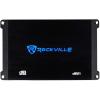 imageRockville dB11 1400W Peak350W RMS Mono 2Ohm ClassD Car Amplifier Wired Bass Remote Compact Size Low THD for Powerful Car Audio