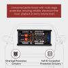 imageRockville dB25 2800W 2Channel 2Ohm Car Amplifier HighSpeed MOSFET Adjustable Crossover LED Remote Sub Control Perfect for Car Audio and Subs