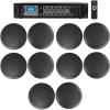 image6Zone Home Audio System10 Black Ceiling Speakers BedroomLiving RoomBathroom