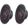 imageRockville 2 W10T4S2 10quot Shallow Mount 2400 Watts 2Ohm Car Audio Subwoofers