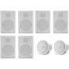imageRockville 6 ROCKSLIM White 240w Slim Home Theater Wall SpeakersJBL Subwoofers