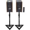 imageRockville Pair HD5 5quot 150 Watt RMS Bluetooth Home Bookshelf SpeakersStands