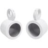 imageRockville Pair MAC525W 525quot Marine Wakeboard Tower Speaker Pods White PowderCoat Aluminum Waterproof Universal Mounting for Boats and ATVsWhite