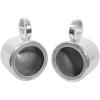 imageRockville Pair MAC65W 65quot White Aluminum Wakeboard Tower Speaker Pods Waterproof HighEfficiency Airspace Universal Fit for Marine and Boat AudioSilver