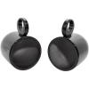 imageRockville Pair MAC80W 8quot White Aluminum Wakeboard Tower Speaker Pods Waterproof Marinized Universal Fit for Marine and PowersportsBlack