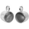 imageRockville Pair MAC80W 8quot White Aluminum Wakeboard Tower Speaker Pods Waterproof Marinized Universal Fit for Marine and PowersportsSilver