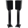 imageRockville Pair RockShelf 54B Black 525quot Home Bookshelf Speakers  28quot Stands
