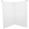 imageRockville RAPFAB Black DJ Facade Extension 2 Panels Lightweight Aluminum 360Degree Rotation FireRetardant Scrim Portable for Mobile DJs and Event Plannerswhite