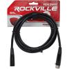 imageRockville RDX3M10 10ft 3Pin DMX Lighting Cable 100 OFC Copper Female to Male Durable PVC Jacket Low Signal Loss Flexible Design Perfect for DJs and Stage Lighting