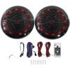imageRockville RMC80LW 8quot Marine Speakers 800W 2Way White MultiColor LED Lighting with Remote Waterproof and UV Resistant for Boats and OutdoorBlack