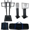 imageRockville RTP33TV Black Totem DJ SpeakerLighting Stand Detachable TV Mount Adjustable Height Stable Base for DJs and Event ProfessionalsBlack