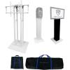 imageRockville RTP33TV Black Totem DJ SpeakerLighting Stand Detachable TV Mount Adjustable Height Stable Base for DJs and Event ProfessionalsWhite