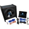 imageRockville RV121C 600W 12quot Loaded Car Subwoofer Enclosure with 1200W Mono Amplifier and Amp Kit CEA2006 Compliant Ported Design for Car Audio Systems
