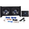 imageRockville RV122B 1200W Dual 12quot Car Subwoofer Enclosure 400W RMS Mono Amp CEA2006 Compliant Subsonic Filter Amp Kit for Car Audio Systems