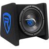 imageRockville RV81A 400W 8quot Loaded Car Subwoofer Enclosure with Mono Amplifier and Amp Kit Vented Design CEA2006 Compliant Compact Size for Car Audio