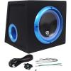 imageRockville RVB81A 8 Inch 300W Powered Car SubwooferSub Enclosure Box 4Ohm Compact Design Deep Bass Wired Bass Remote for Car Audio Enthusiasts