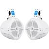 imageRockville RWB80B Pair 8quot 2Way Marine Wakeboard Tower Speakers 600W Peak400W RMS 4 Ohm Waterproof HighFidelity Sound for Boat Jeep and ATVsWhite