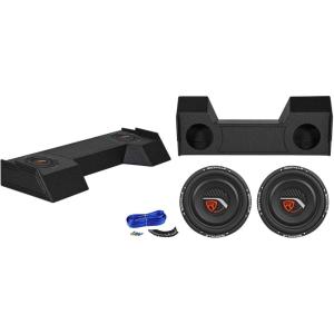 image2 10quot 2Ohm SubwoofersBedlined Downfire Box for 20192020 Dodge Ram Crew Cab
