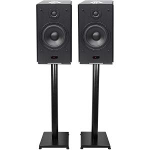 image2 RockvilIe HD5B 5quot Powered Bookshelf Speakers Bluetooth Monitors w29 Stands