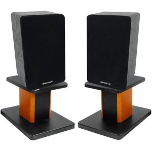 image2 Rockville RockShelf 54B Black 525quot Home Bookshelf Speakers8quot Wood Stands