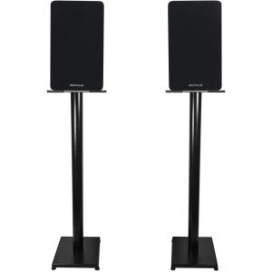 imagePair Rockville RockShelf 54B Black 525quot Home Bookshelf Speakers w37 Stands