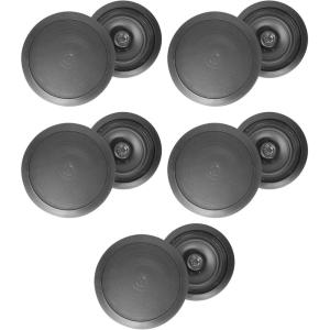 imageRockville 10 HC655 65quot 500 Watt Black inCeiling Home Theater Speakers 8 Ohm