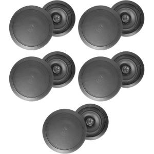imageRockville 10 HC85 8quot Inch 700 Watt Black inCeiling Home Theater Speakers 8 Ohm