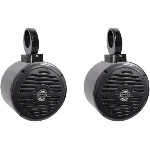 imageRockville 2 525quot 400 Watt 360 Swivel Black Aluminum Wakeboard Tower Speakers