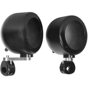 imageRockville 2 MAC40S 4quot Chrome Swivel Aluminum Tower Handlebar Speaker Pods ATVUTVBlack