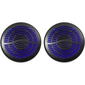 imageRockville 2 MS12LB 12quot 2800 Watt Black MarineBoat 12quot Free Air Subwoofers wLEDs