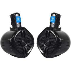 imageRockville 2 Pairs RWB65B 65quot Black Marine Wakeboard Tower Speakers  1000 Watts