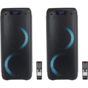 imageRockville 2 Rock Party 6 Dual 65quot Wireless Linking Battery Powered Speakers